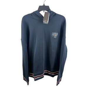 New Armani Exchange Hoodie Pullover Sweatshirt Striped Hem Men's Size‎ XXL